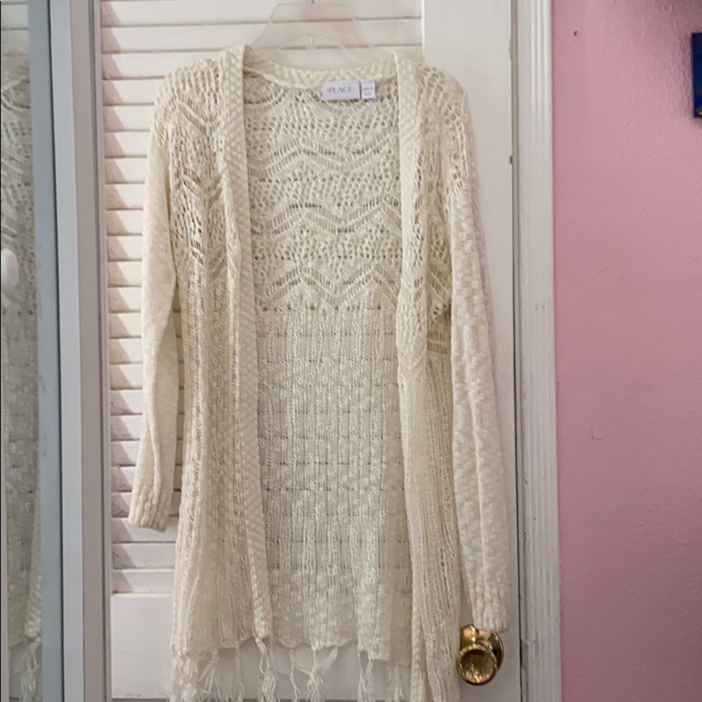 A long cardigan